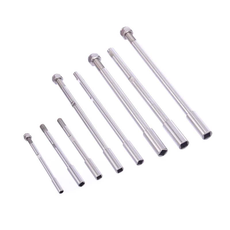 1 قطعة Rc قارب الفولاذ المقاوم للصدأ 3.18/ 4.76 3/16 ''/ 6.35 مللي متر 1/4'' الدعامة رمح طول 124/112 مللي متر لمحرك الغاز RC قارب فليكس كابل رمح