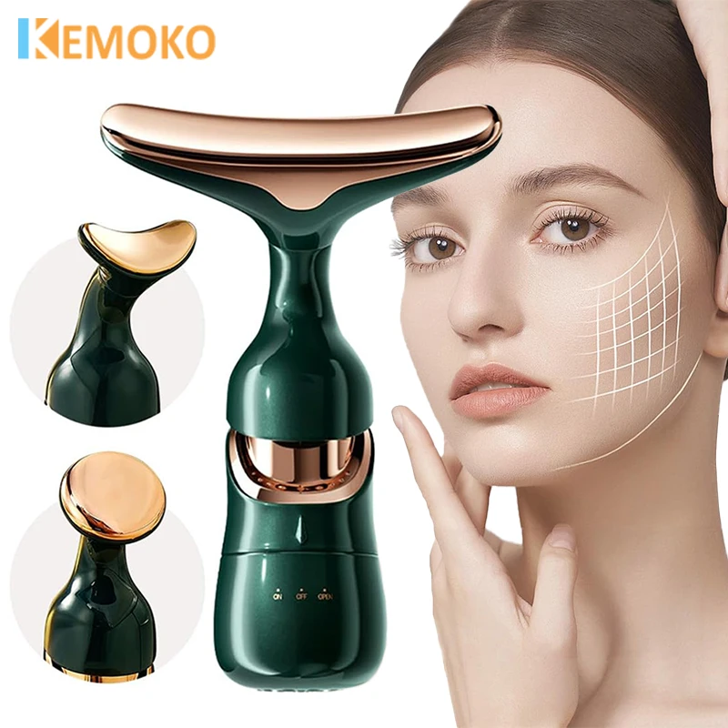 3 In 1 Face Slimmer EMS Beauty Instrument Skin Facial Lifting Device Neck Eye Massage Tightening Wrinkle Anti Aging Massage care