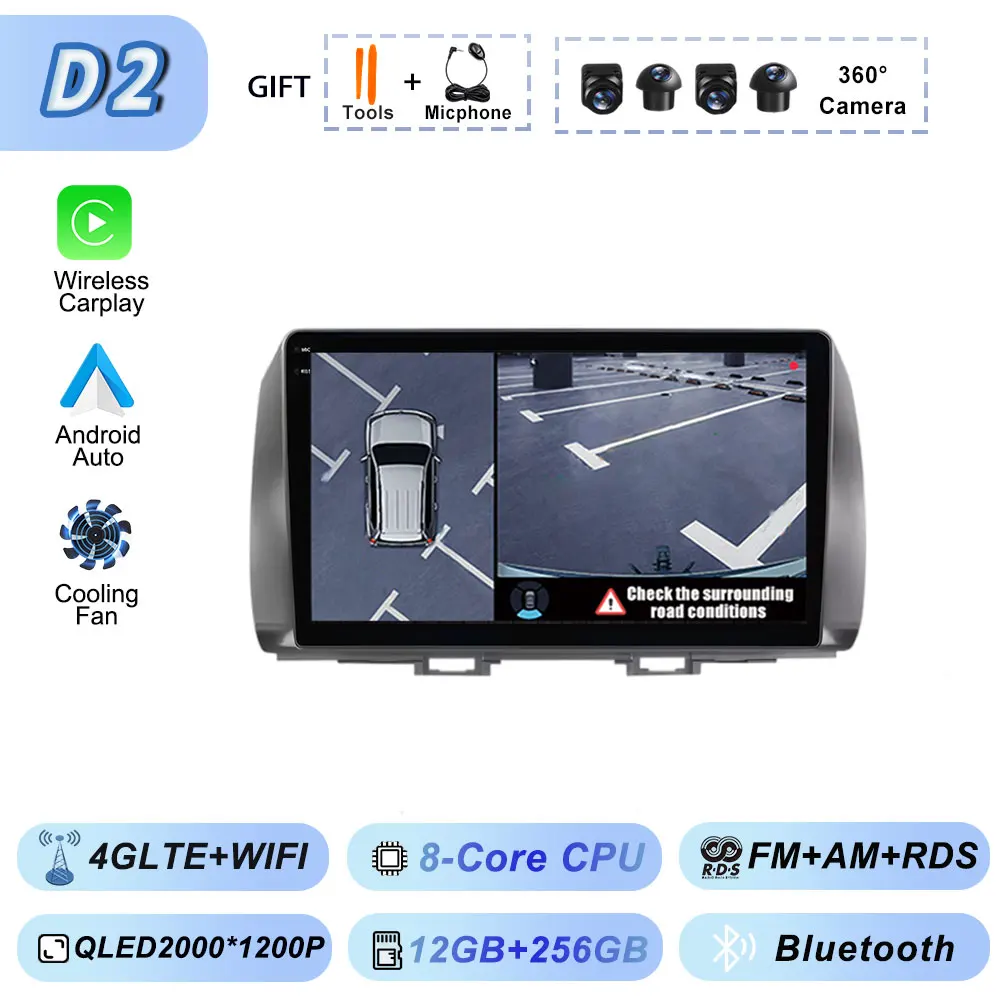Android Auto voor Toyota BB 2 Daihatsu Materia 2005-2016 Autoradio Multimedia Video Bluetooth Speler GPS Navigatie CarPlay WiFi