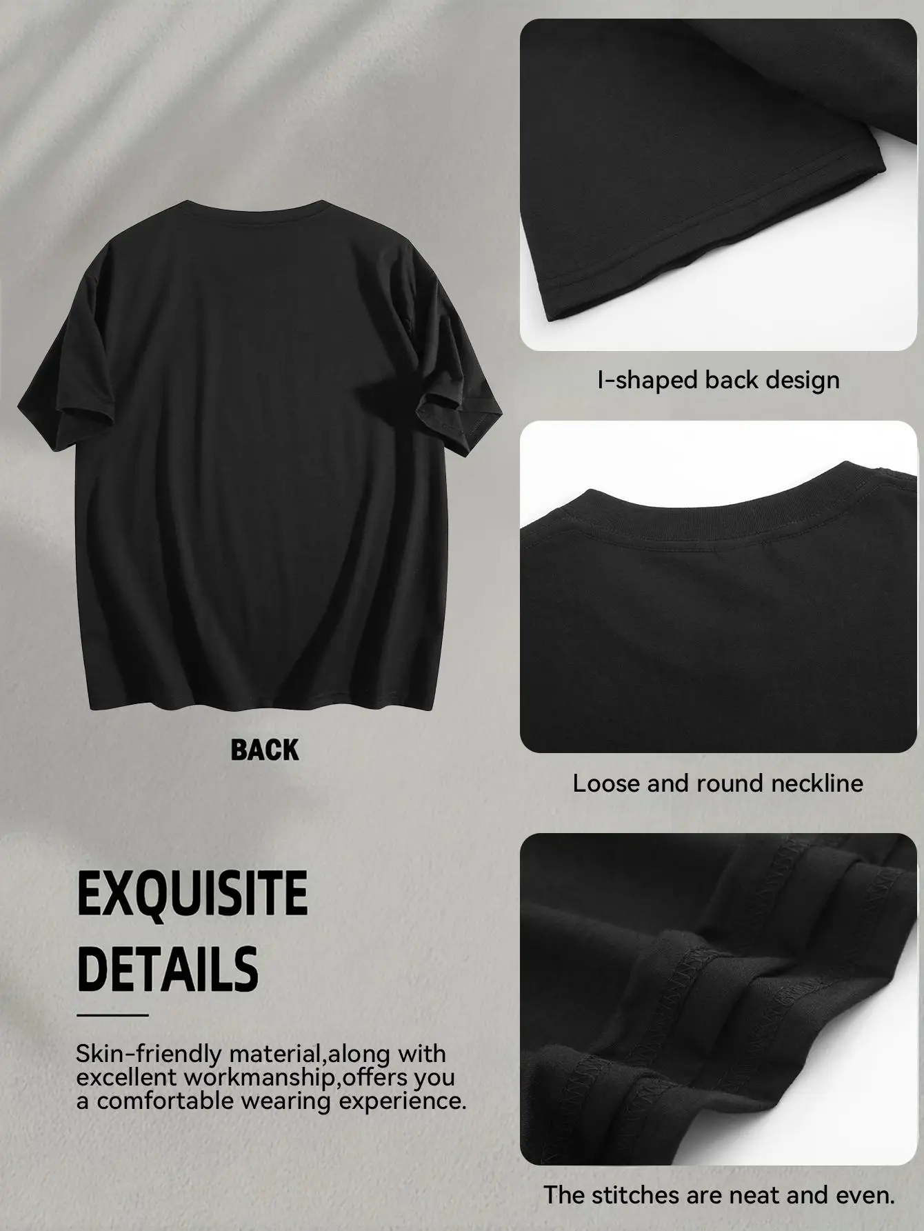 Father and son outfits Plus Size[Printed T-Shirt] Black Sheep Family Goat Pattern T-Shirt |   Casual Round-neck T-shirt, Machine Washable,