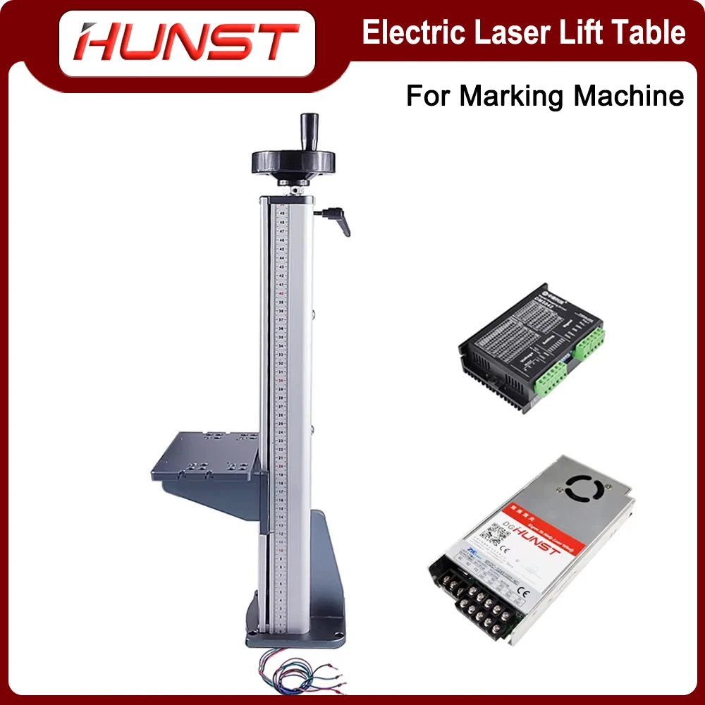 

HUNST Laser Marking Machine Automatic Lift Table Z-axis Lift Stand Height 500mm, With Motor Driver & Power Supply.