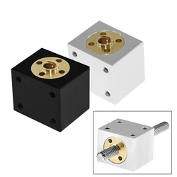 T8 Screw Nut Conversion Seat 3D Printers Parts T8 Trapezoidal Nuts Lead Screw Housing Mounting Bracket Aluminum Block