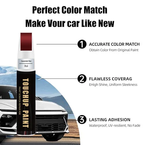 Cavendish Red(RLA) for Genesis Touch Up Paint Car Scratch Remover for Nicks and Chips Repair