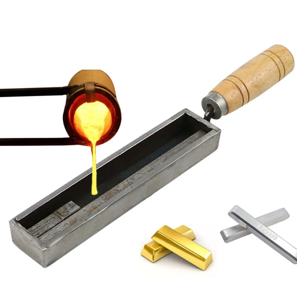 1pcs Mould Gold Casting Ingot Crucible Mold for Melting Casting Refining Gold Silver Metal Aluminum Copper Brass