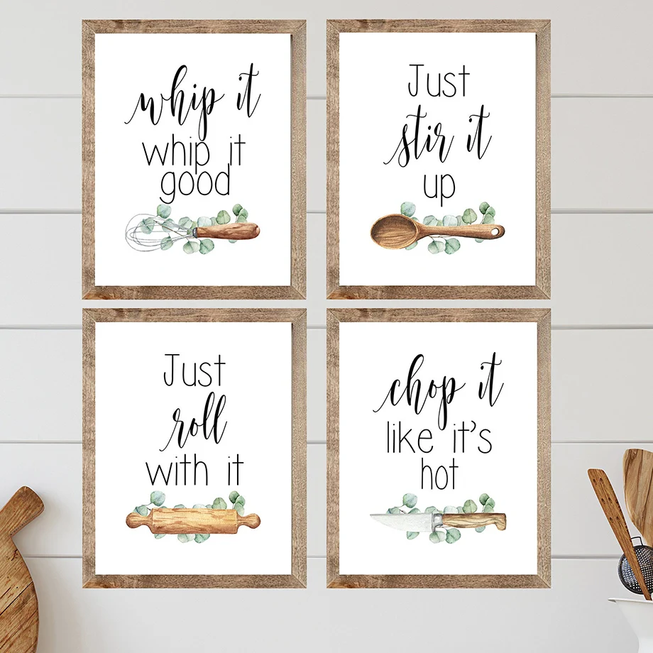 Spatula Kitchenware Whisk Chopping Board Spoon Stirrer Nordic Wall Art Canvas Painting Posters And Prints Living Kitchen Decor