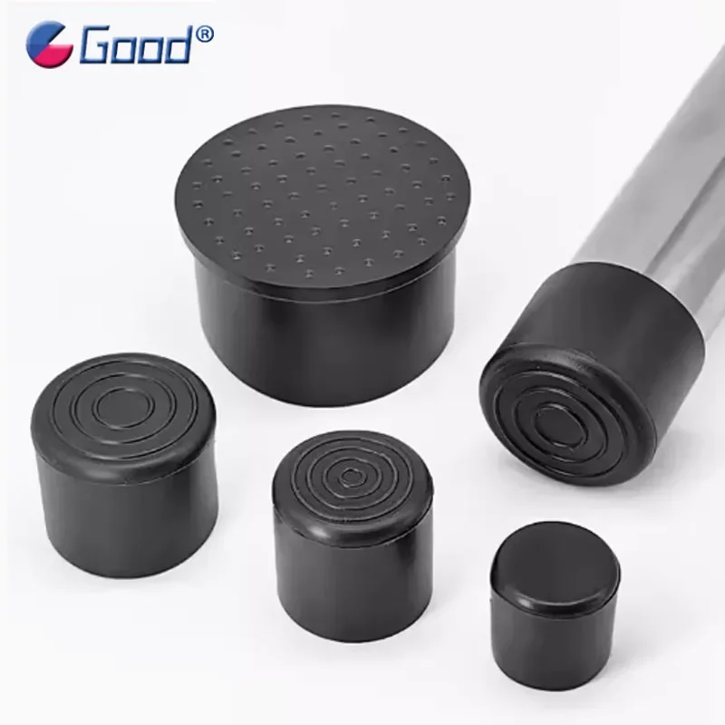 

2/4/8 Pcs Chair Leg Caps Black Round Protector Pads Furniture Table Feet Bottom Reduce Noise Non-Slip Covers Pvc