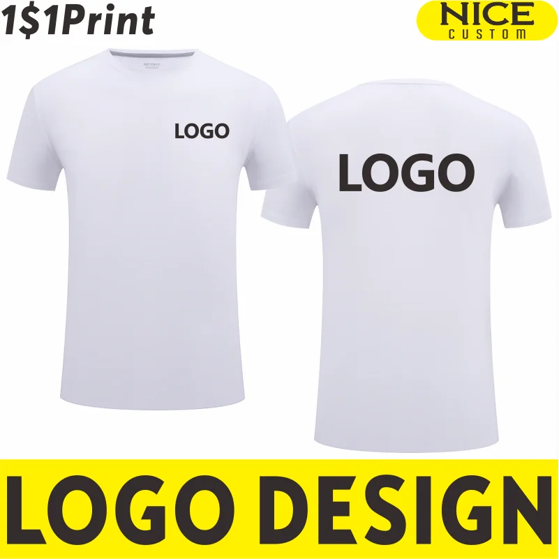

Summer Breathable Sports T-shirt Custom Logo Elastic Quick Dry Top Embroidery Design Outdoor Activity Clothing Printing Pattern