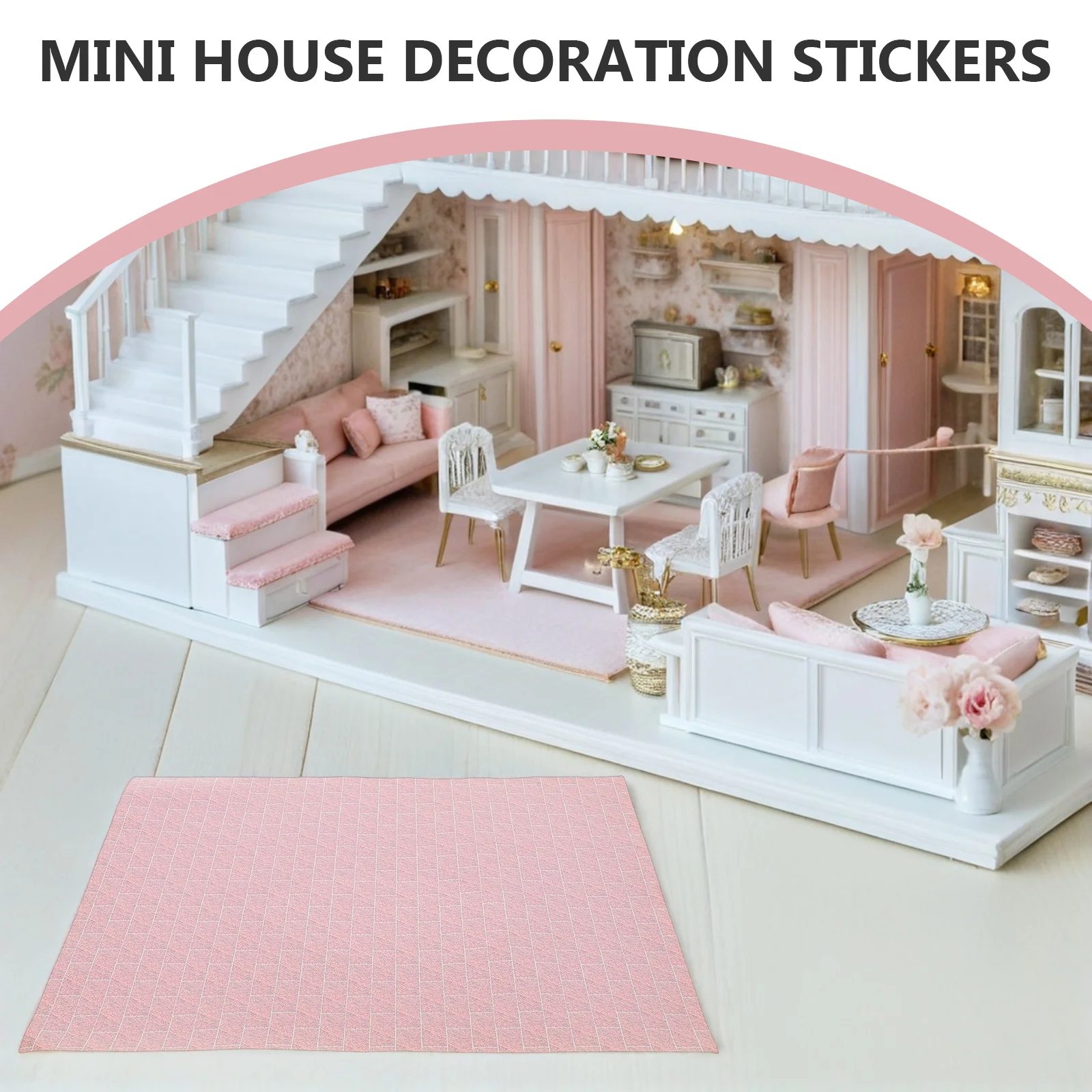 2 قطعة 1:12 دمية مصغرة خلفية الطوب الأحمر تصميم محكم ملصقات جدار DIY بها بنفسك لوازم ديكور المنزل مصغرة اكسسوارات