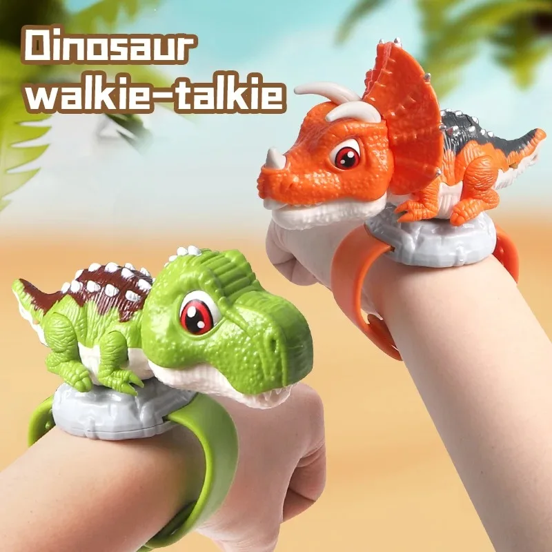 2 adet dinozor Walkie Talkie izle-tarzı kablosuz interkom çocuk eğitim oyuncaklar çocuklar için kamp açık interaktif hediye