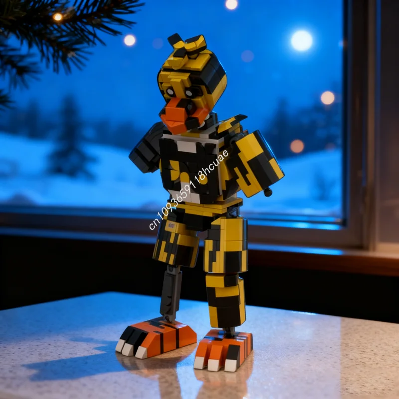 

485 шт. MOC Ignited Chica, игровая модель, строительные блоки, строительные блоки, сборка, рождественские подарки, сделай сам, креативные игрушки, идея, образование