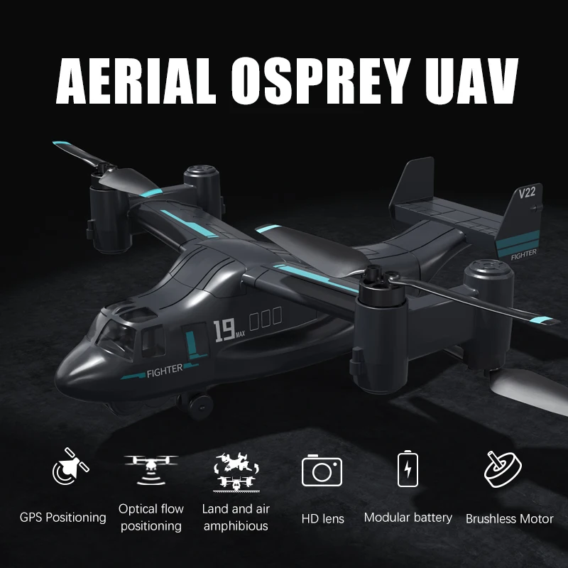 JJRC Mini X27 RC Fly Around Remote Control Armed Quadcopter UAV Osprey Helicopter With Camera 4K HD GPS FPV Toys for Adults