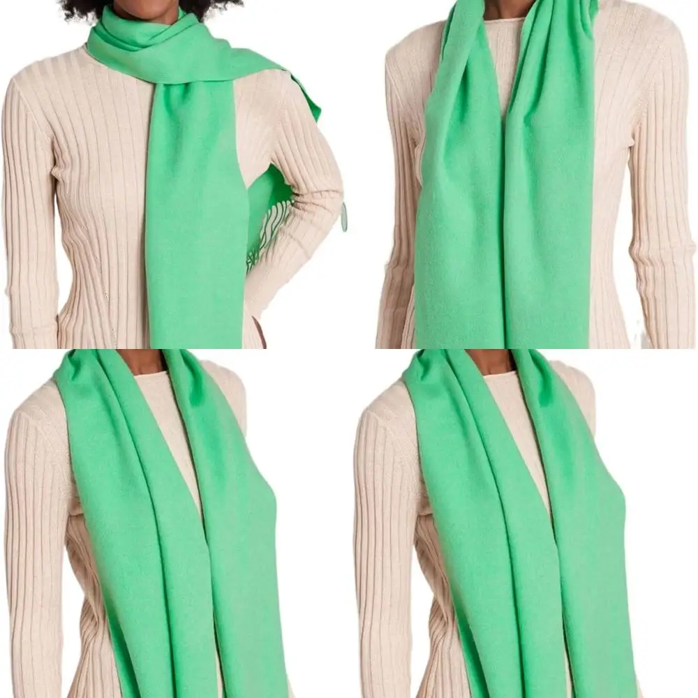 

Ultra-Fine Merino Wool & Cashmere Blend Scarf - Luxe Fabric, Lightweight, 72x12