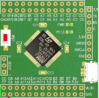Stm32l151rct6 Core Board LCD St32l151ระบบ MCU LCD Development Board การใช้พลังงานต่ำ