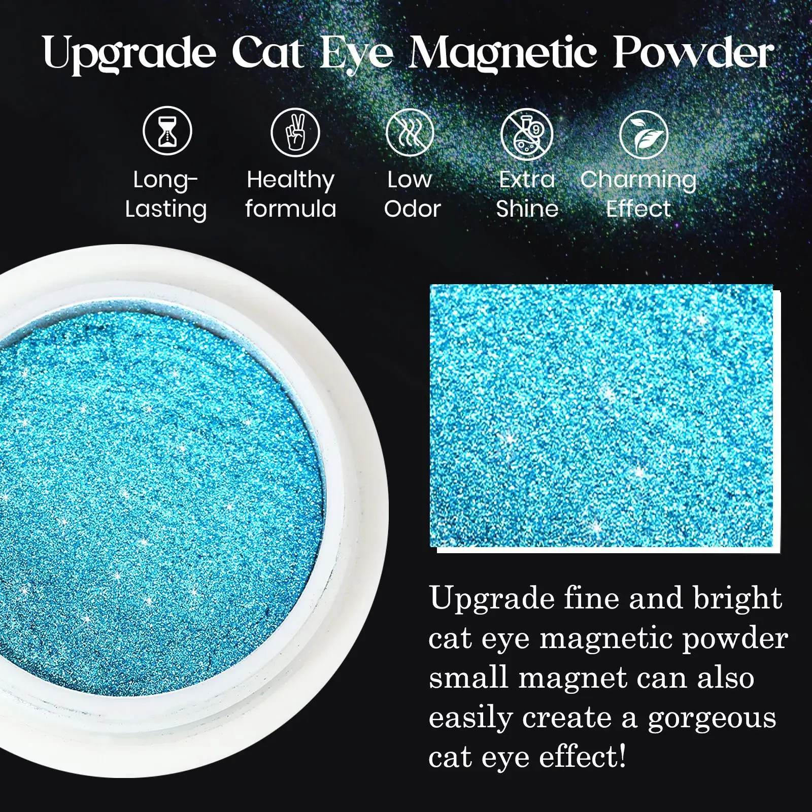 9D Chameleon Magnetic Powder Glitter Dust Cat Eye Nail Art Decor Pigment Shiny DIY Craft Pigments Supplies Polish Manicure Nails