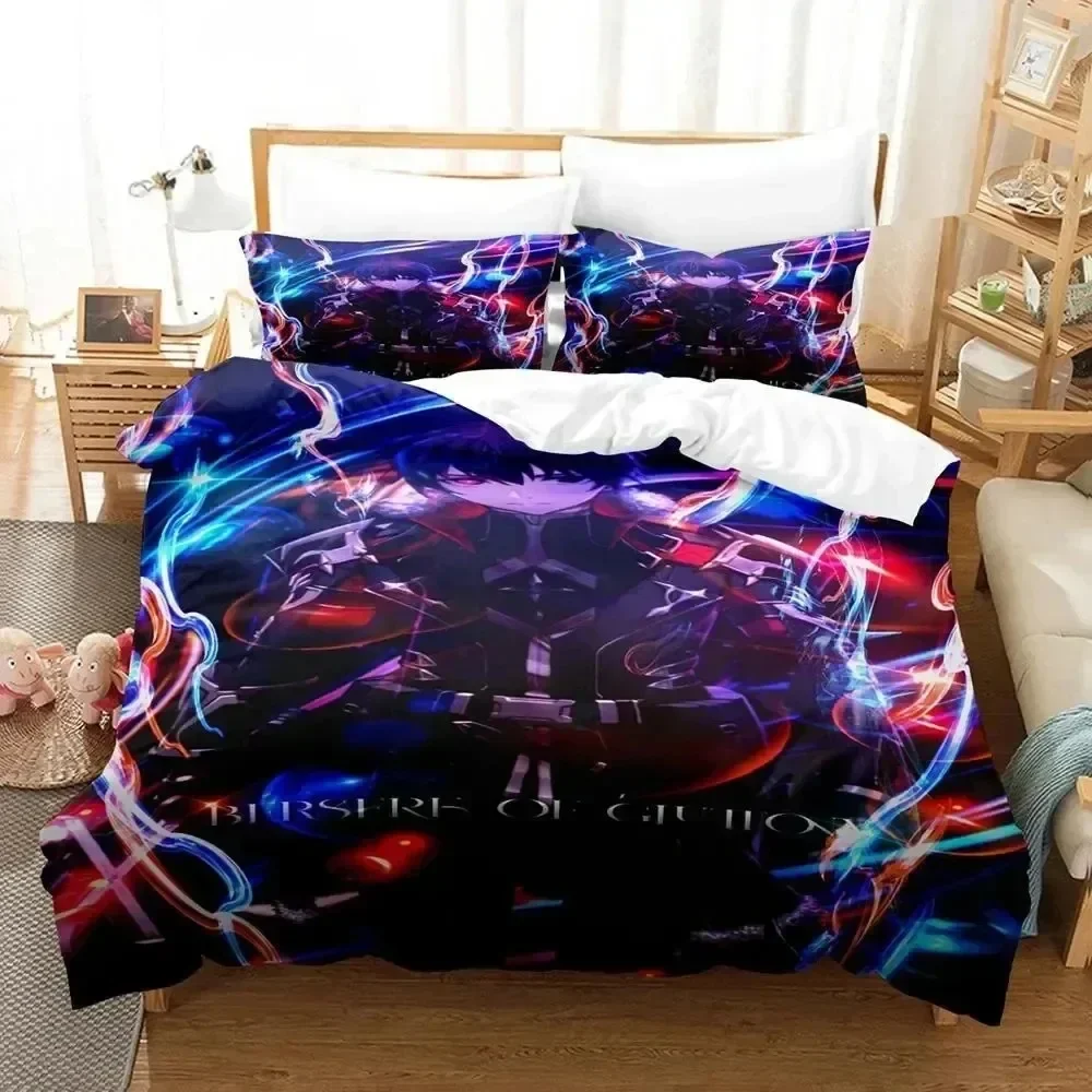 3D Print Anime Berserk Logo Bedding Set 3D Printed Suitable for Bedroom Duvet Cover Set With Pillowcases Kids Home Textile