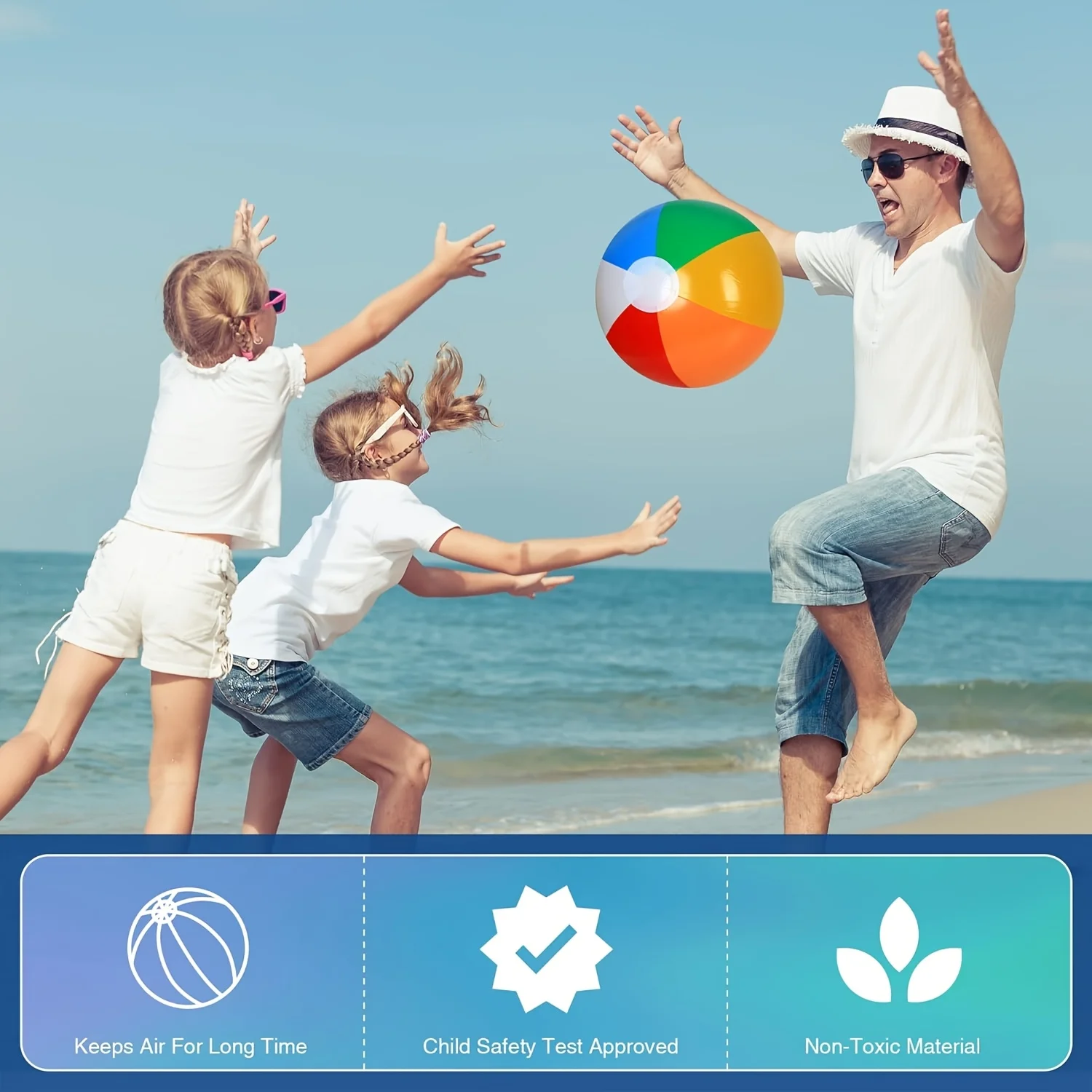 3pcs/7pcs, 12인치 풍선 비치 볼 - 대형 레인보우 비치 볼 풍선 풀 장난감, 파티 장식에 적합
