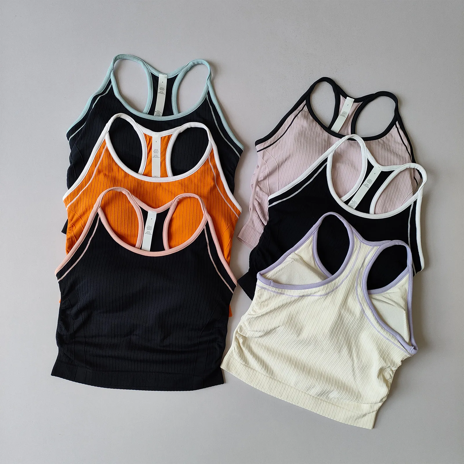 Women's Seamless Integrated Sports Bra European American Style with Built-in Coaster Yoga Vest Pilates Fitness Bra