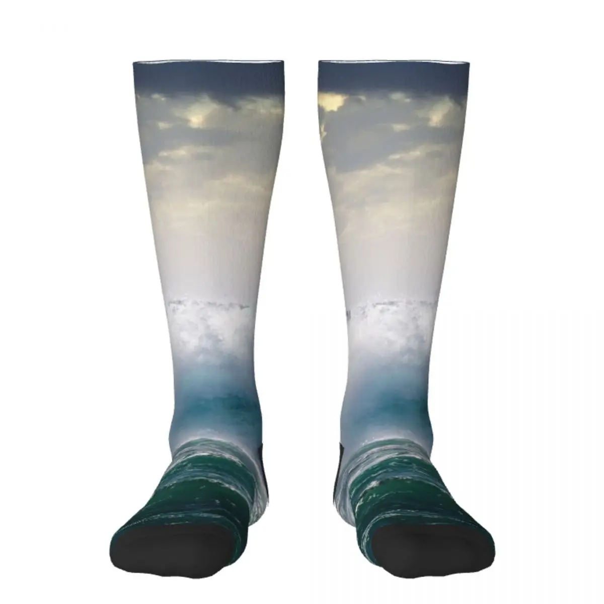 

Blue Ocean Waves Socks japanese fashion designer brand ankle kids Male Socks Women's