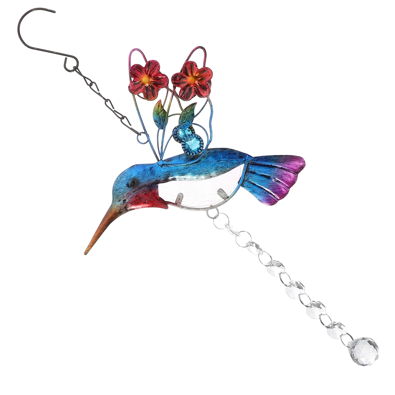 Hummingbird Crystal Pendant Decor Decorate Acrylic Window Suncatcher Hanging Catchers Light for Windows Wrought Iron