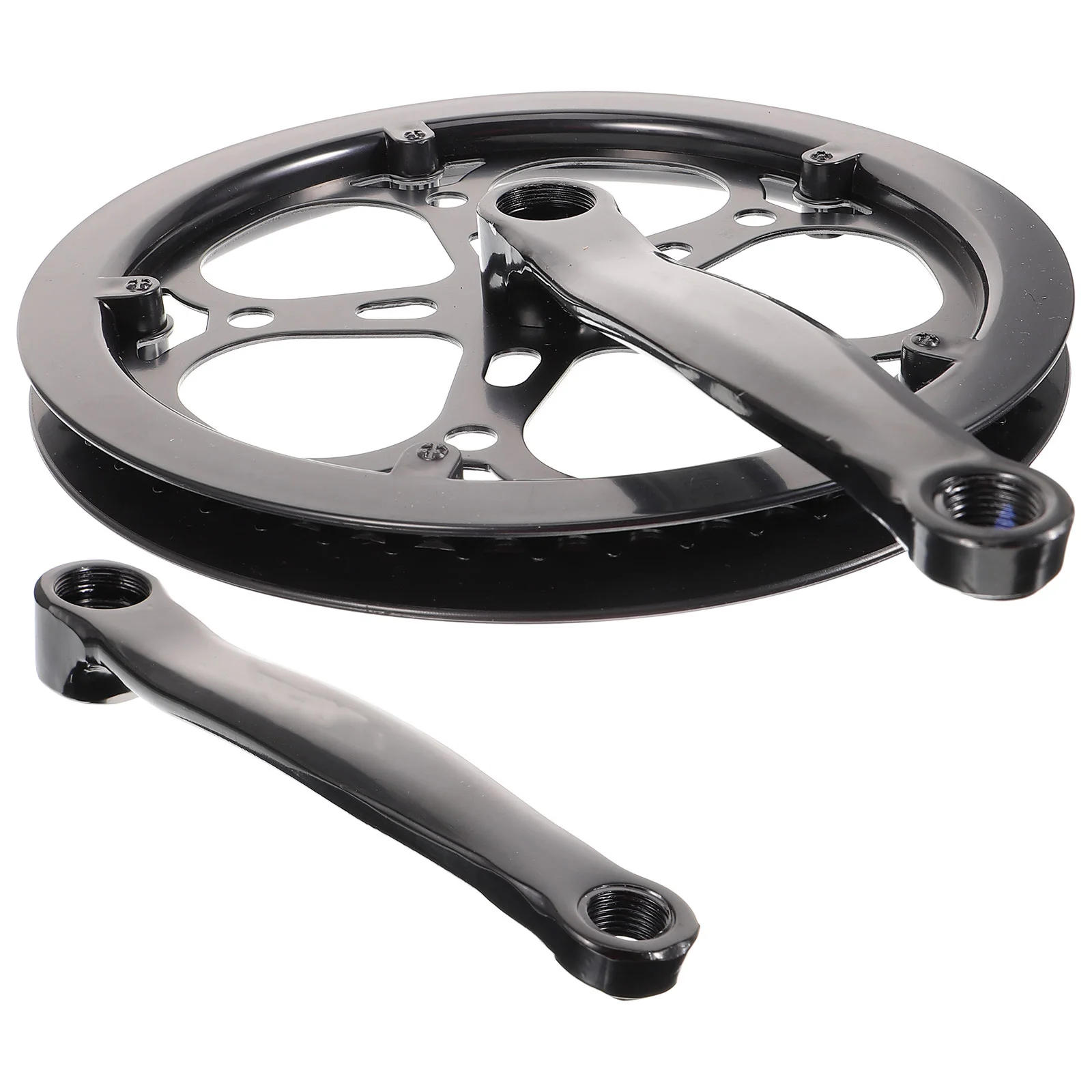 

1 set 170mm Iron Single Chain Wheel Mountain Bike Crankset 52T Double Cover Durable Replacement For Track Road Bikes
