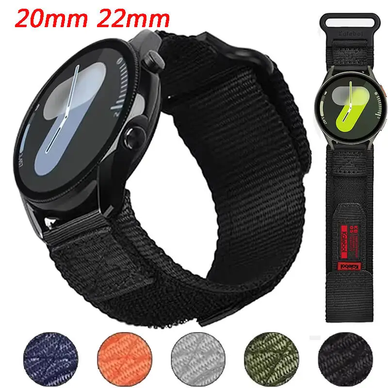 20mm 22mm Nylonarmband für Samsung Galaxy Watch 7 6 5 4 40mm 44mm 5 Pro 45mm 4/6 Classic 42/46/43/47mm Huawei Watch GT6 5 4 46mm