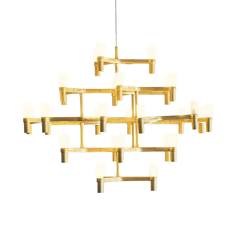 

Nordic modern simple dining room living room led light, model room, bedroom, crown chandelier