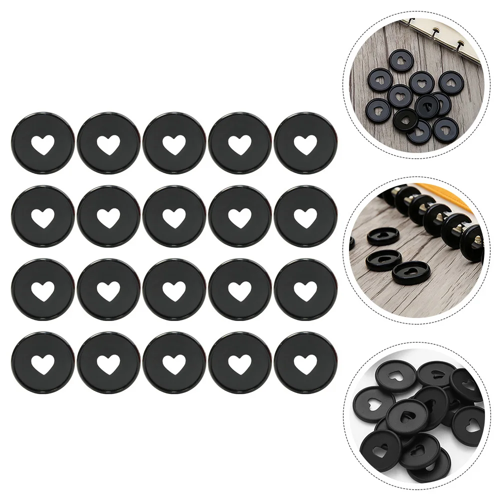 20 Pcs Loose Leaf Binder Disc Note Heart Planner Discs for Planners ABS Binding Ring Rings Expansion Disk