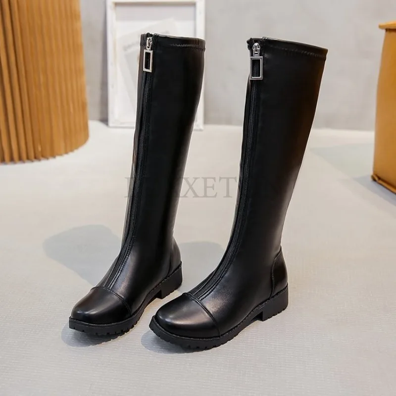 Women Shoes 2024 Winter Shoes Waterproof Boots Warm Fleece Comfortable Soft Bottom High Boots Female Platform Shoes Botas Mujer