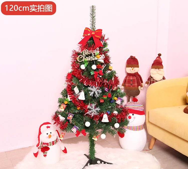 New Encryption Green PVC Large Christmas Tree Christmas Decoration 2024 New Year Home Party Scene Decoration