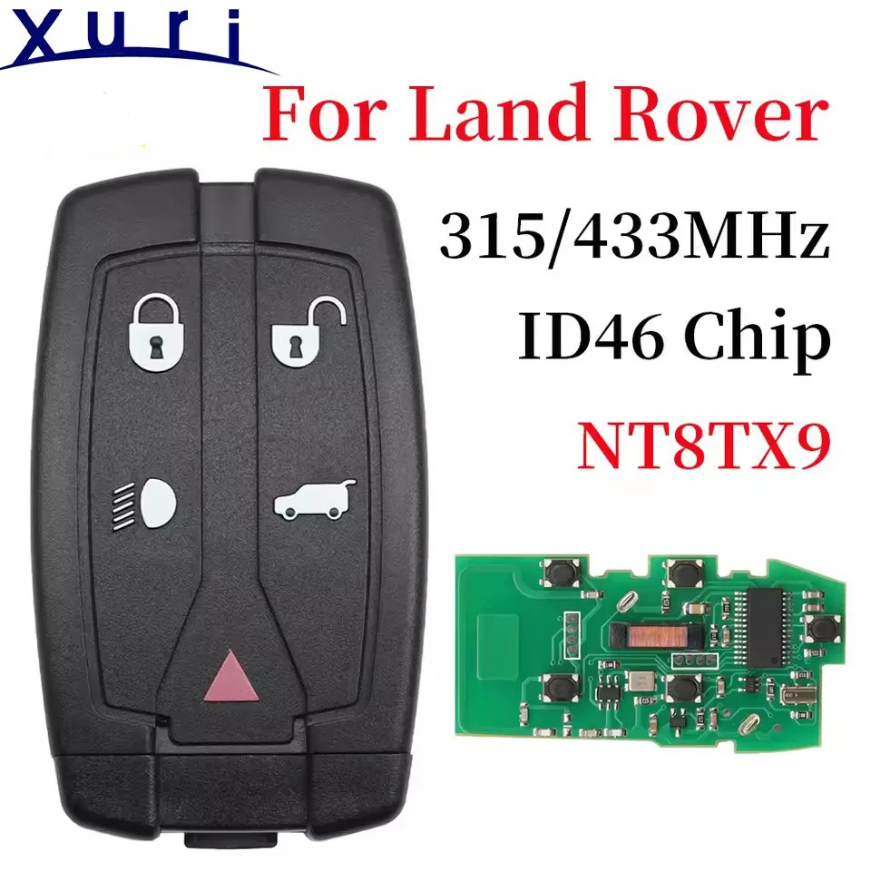

Xuri FCC:NT8TX9 Smart Car Remote Key For Land Rover Freelander 2. 2008 2009 2010 2011 2012 315/433MHZ ID:46CHIP World available