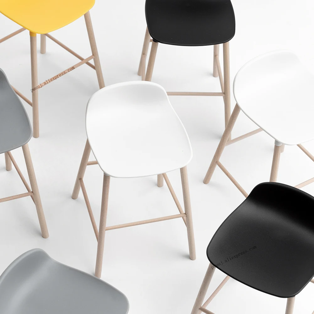  Model Chair Decorative Miniature Blythe  Play Food Counter Stool Nordic Style Wooden Craft Customizable Home D...