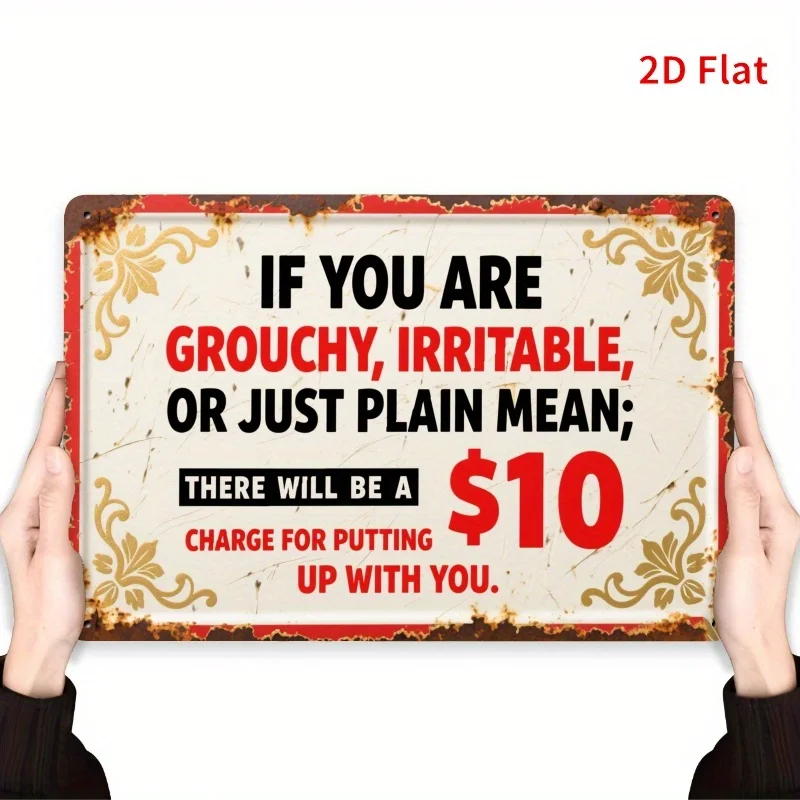 Vintage Funny Metal Sign 
