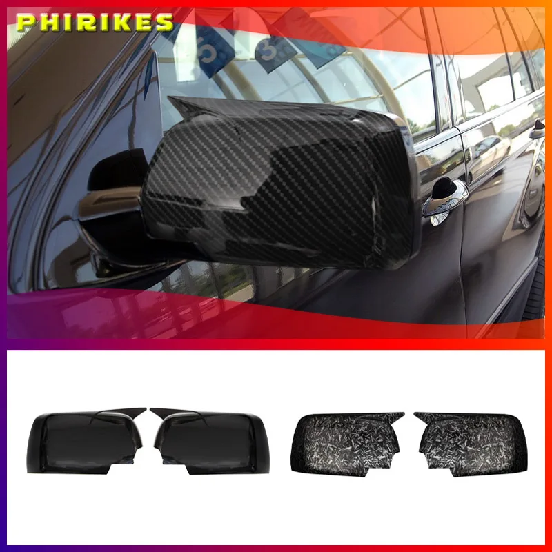 

Fit for BMW X5 E53 1999 2000 2001 2002 2003 2004 2005 2006 Glossy Black Rear View Mirror Cap Cover Left Right Side