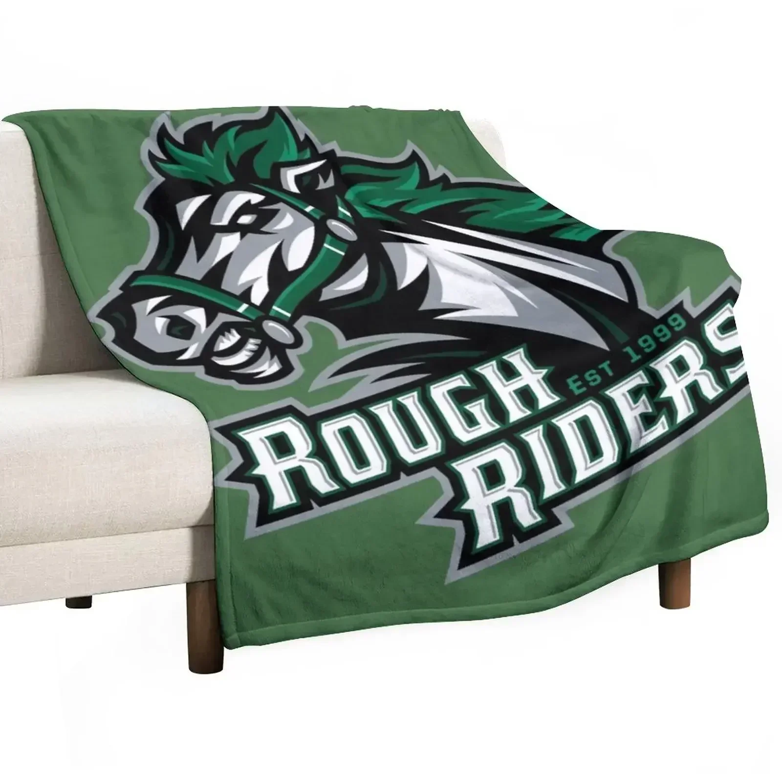 Cedar Rapids RoughRiders Throw Blanket Sofa Quilt Beach Decorative Throw Multi-Purpose Decoratives Warm Blankets