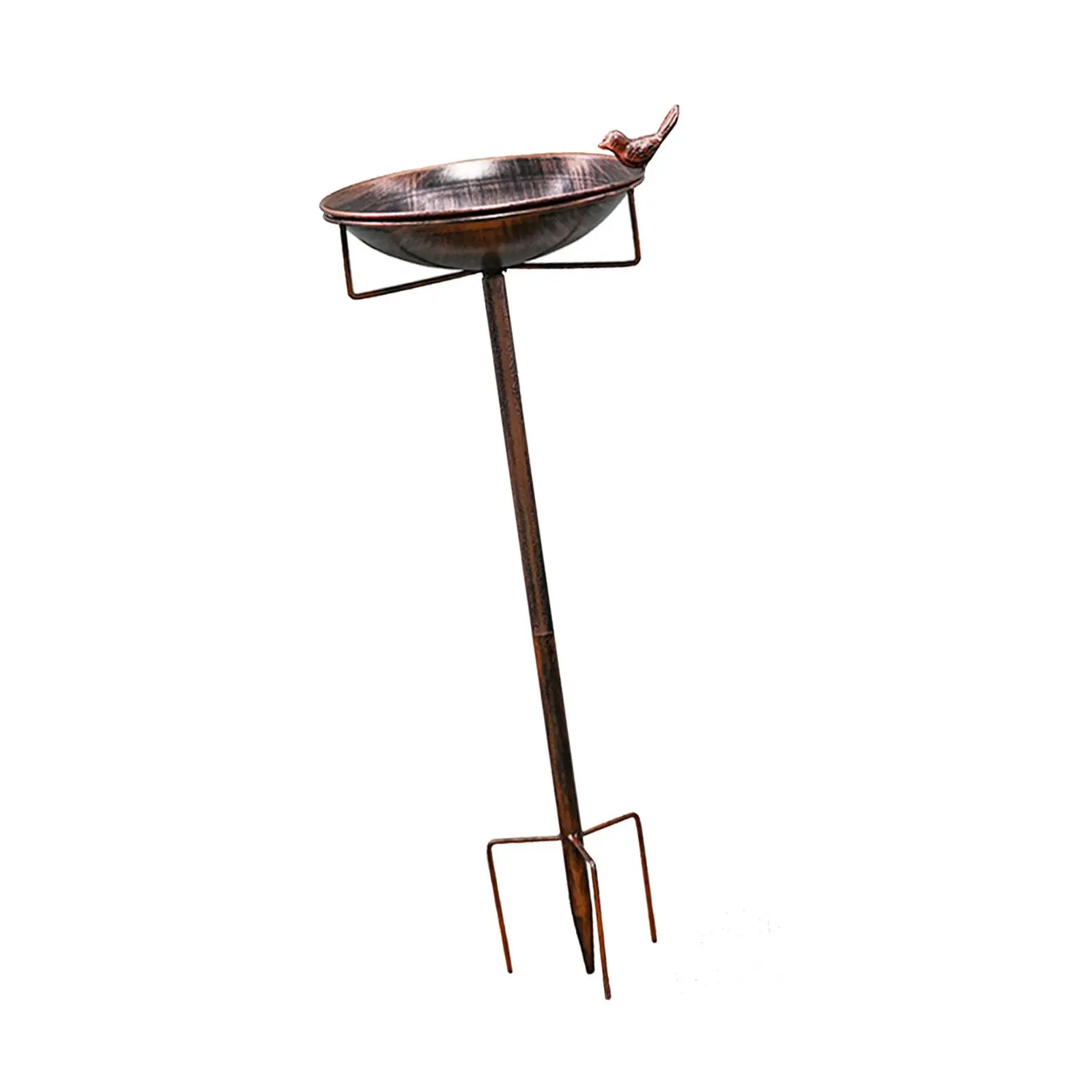 

Iron Bird Feeder Large Capacity 5 Prong Stable Base Metal Bird Bath Ornament for Garden Patio Bird Lovers Children Outdoors