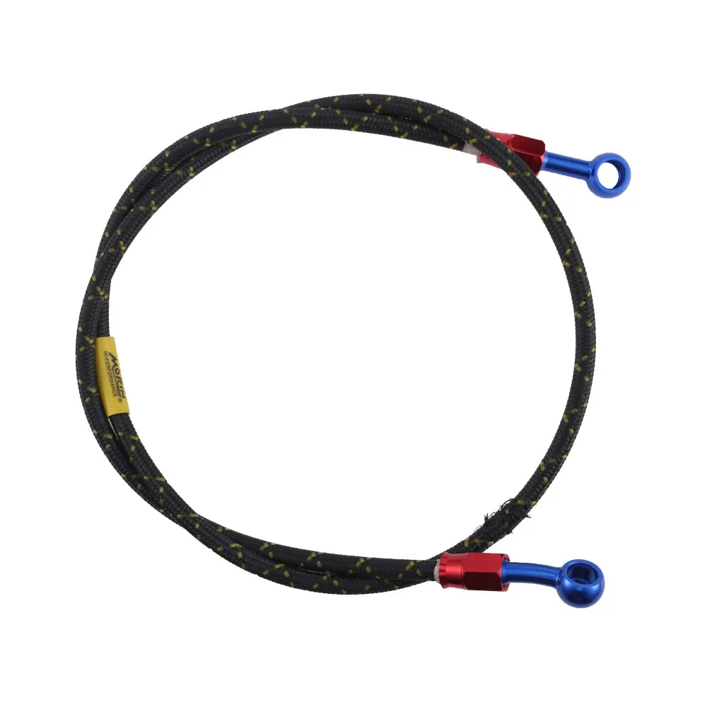 Motorcycle Brake Clutch Oil Hose Flexible Rotatable Connector Braided Steel Tube Pipe Line Cable 100cm for Motorbike Spare Part