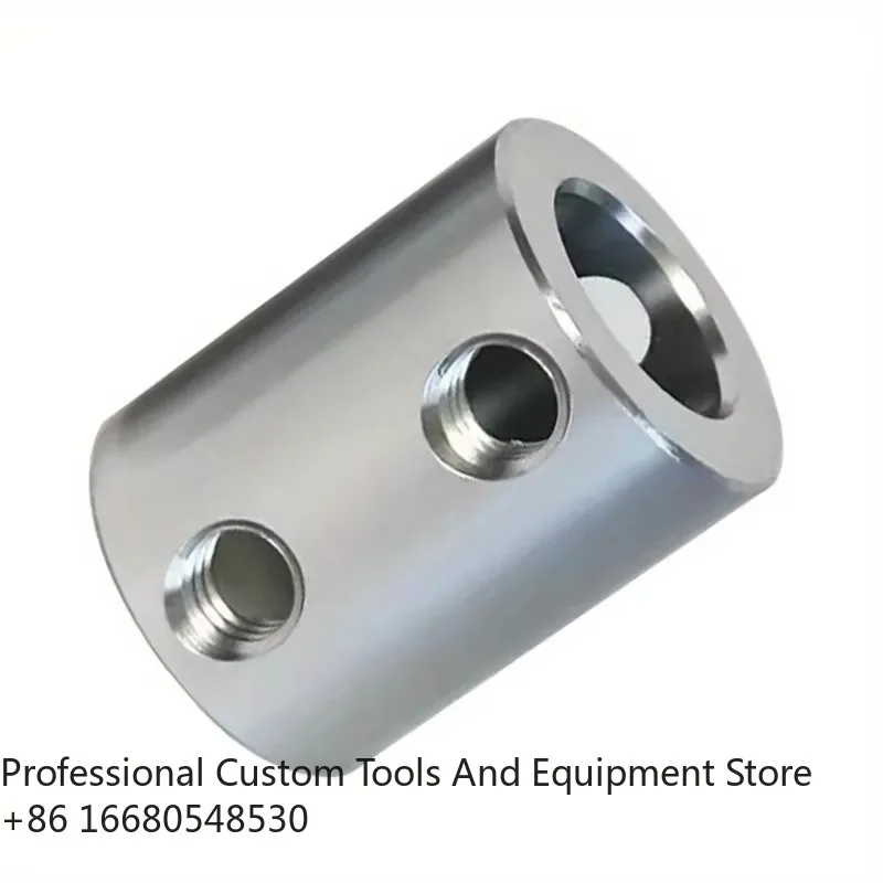 FC1pc Aluminum Alloy Rigid Coupling Adapter - Dual Sizes, Motor Shaft Reducer Conversion Connector Joint Sleeve