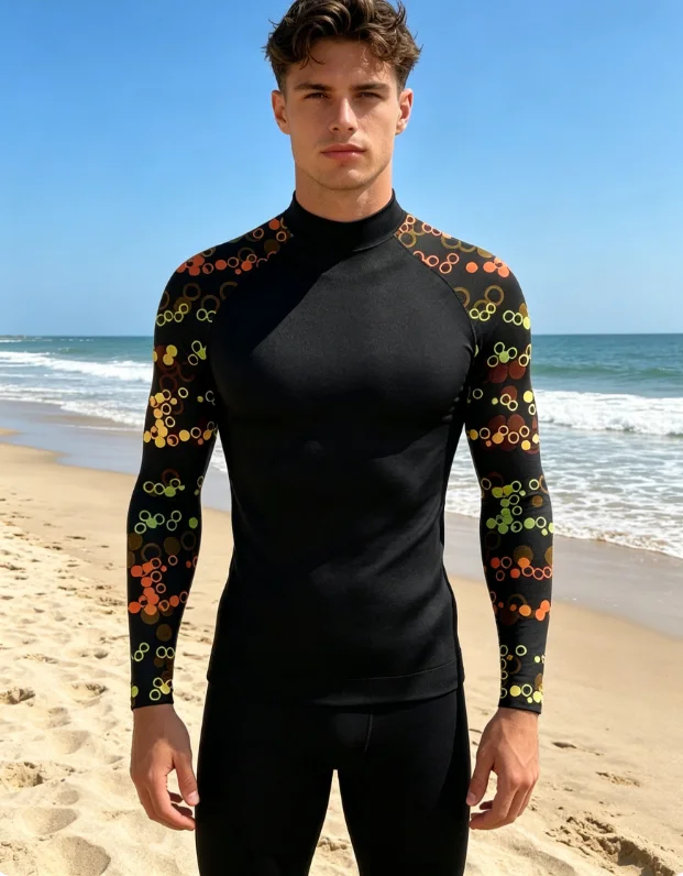 

Men's Sun Protection Surfing Shirts Long Sleeve Rash Guard Fishing Running Quick Dry Lightweight