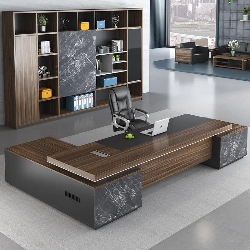 Boss Executive Desks Home Modern Luxury Design Customize Furniture Work Station Organizer Ceo Office Table