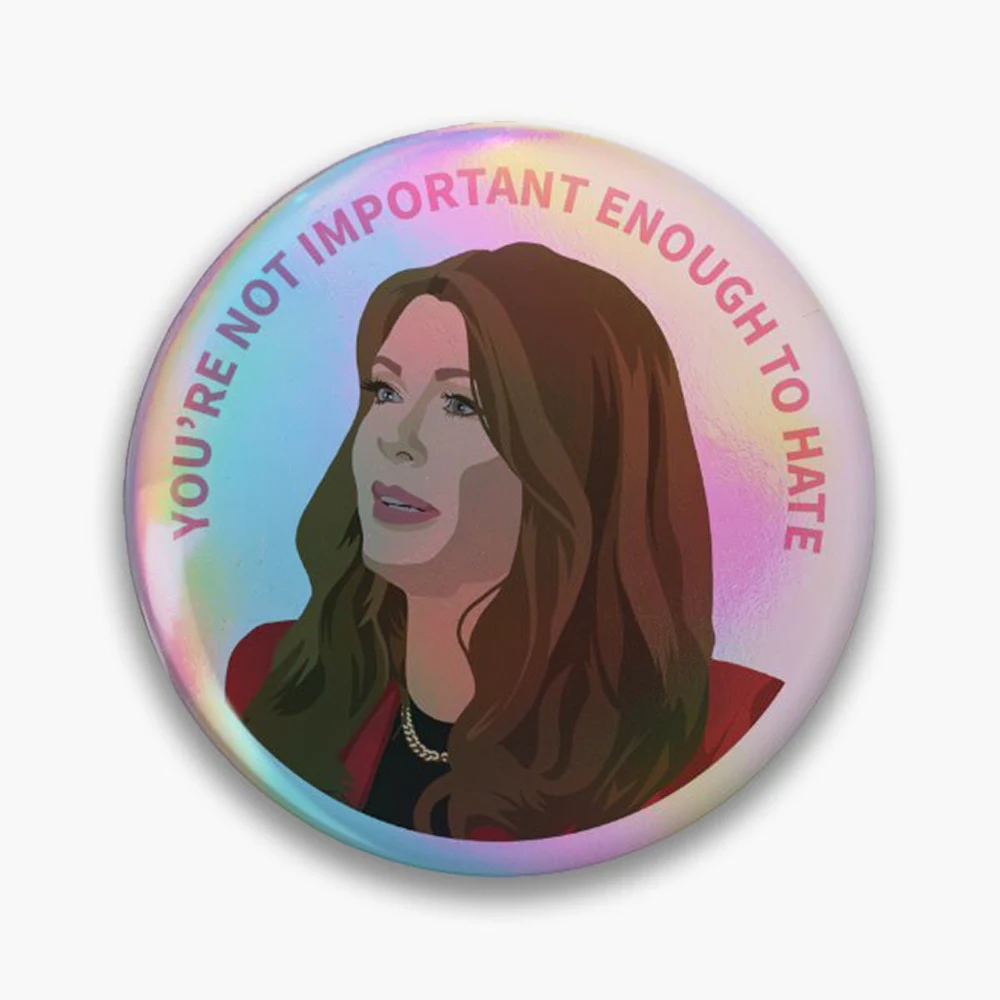 You're Not Important Enough to Hate. Pin Holographic Star Heart Pin Brooches Laminated Button Fashion Accessory