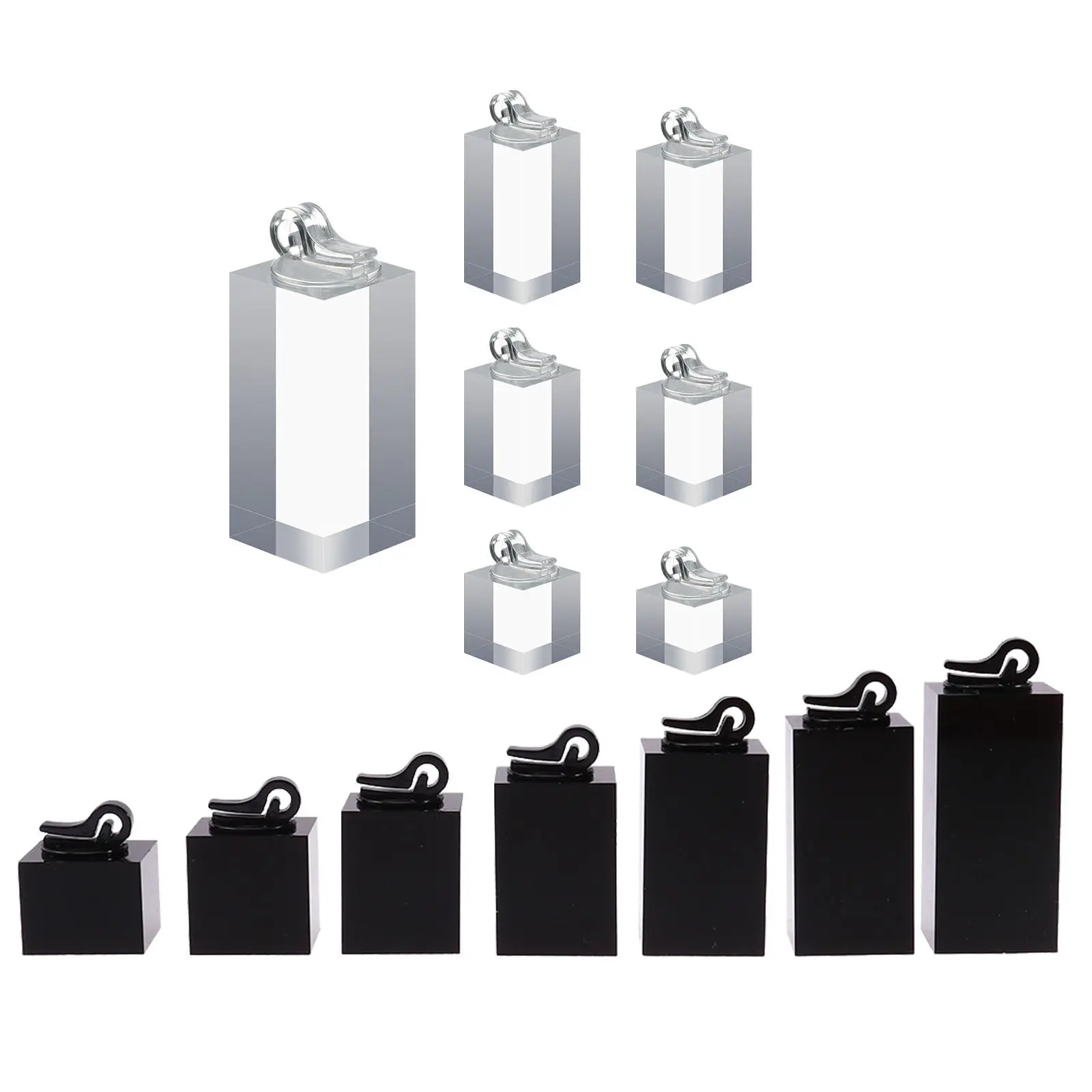 

14Pcs Acrylic Ring Display Stand Clear Jewelry Holder Elegant Organizer for Retail Vendor Booth Wedding Exhibition Photo Prop