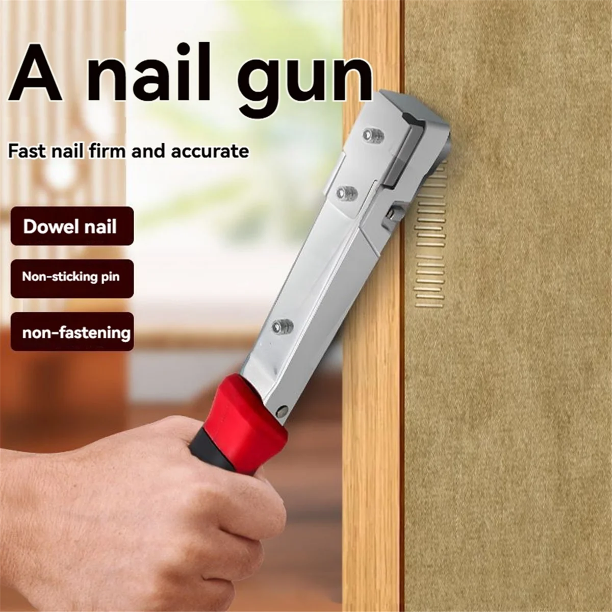 Handheld Hammer Tacker Stapler Door Type Staples Manual Hammer Stapler Furniture Production Carpentry Decoration