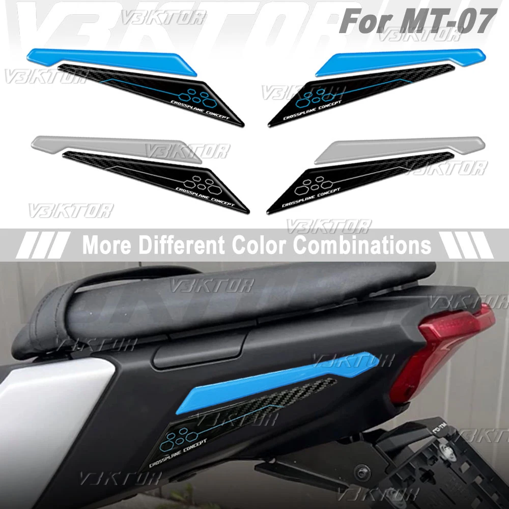 

3D Resin Motorcycle Tail Section Sticker Tail Fairing Decals For Yamaha MT07 MT 07 MT-07 2025