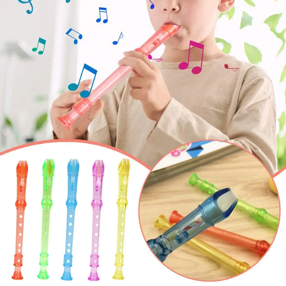 Flûte soprano à 6 trous pour enfants, éducation précoce, jouets musicaux, aléatoires, simples, colorés, jouets de flûte de clarinette