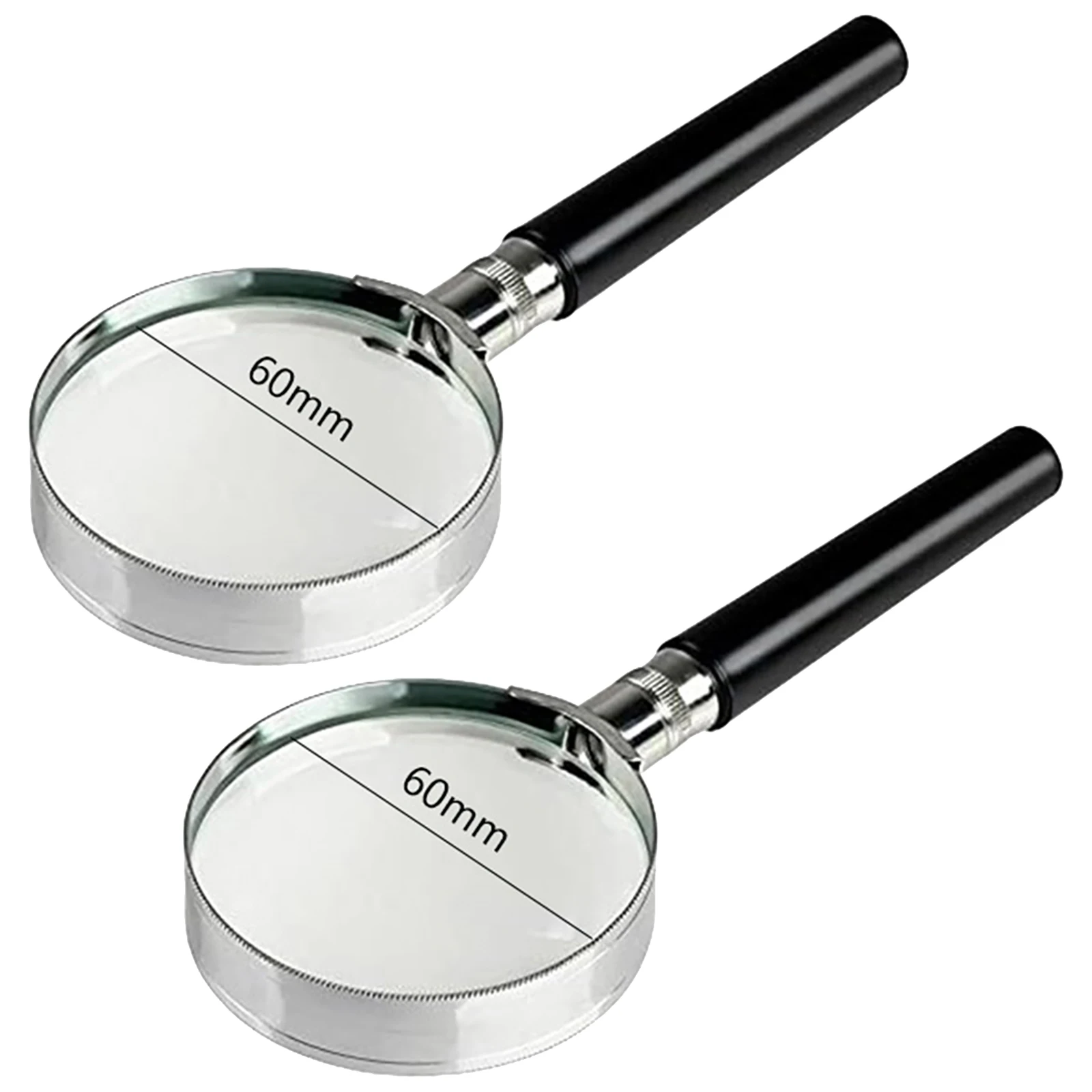 Compact Design 5X Magnification Compact Magnifier 10x8x6cm Size Clear Magnification High-quality Metal Lens Diameter 60mm