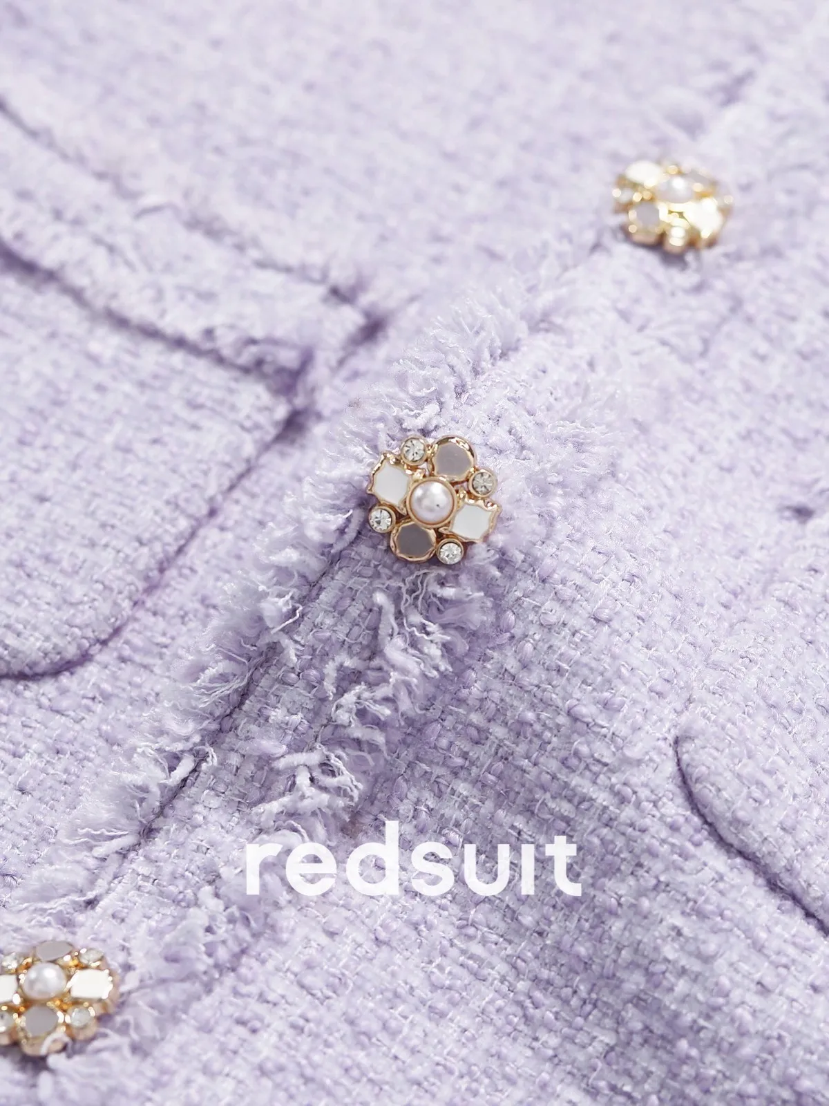 New Gentle purple round neck minimalist jacket, socialite versatile top Custom Sizes