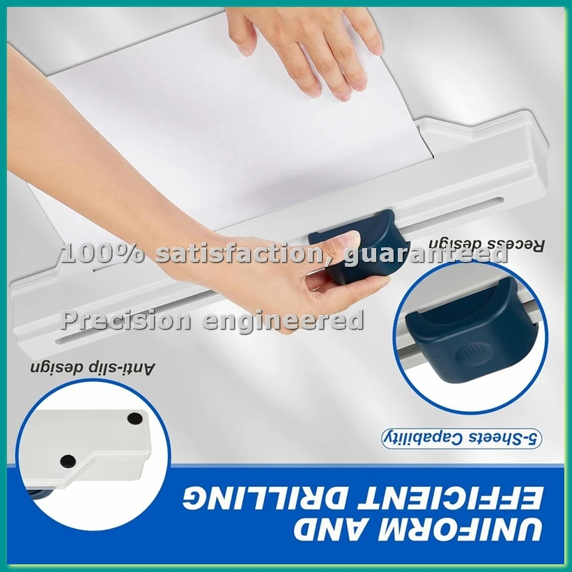 Spiral Binder Desktop Binding Hole Punch for Shop Office A4 A5 A6 A7 B5 B7 Paper Scrapbook with 5 Sheet Punch Capacity-TCES