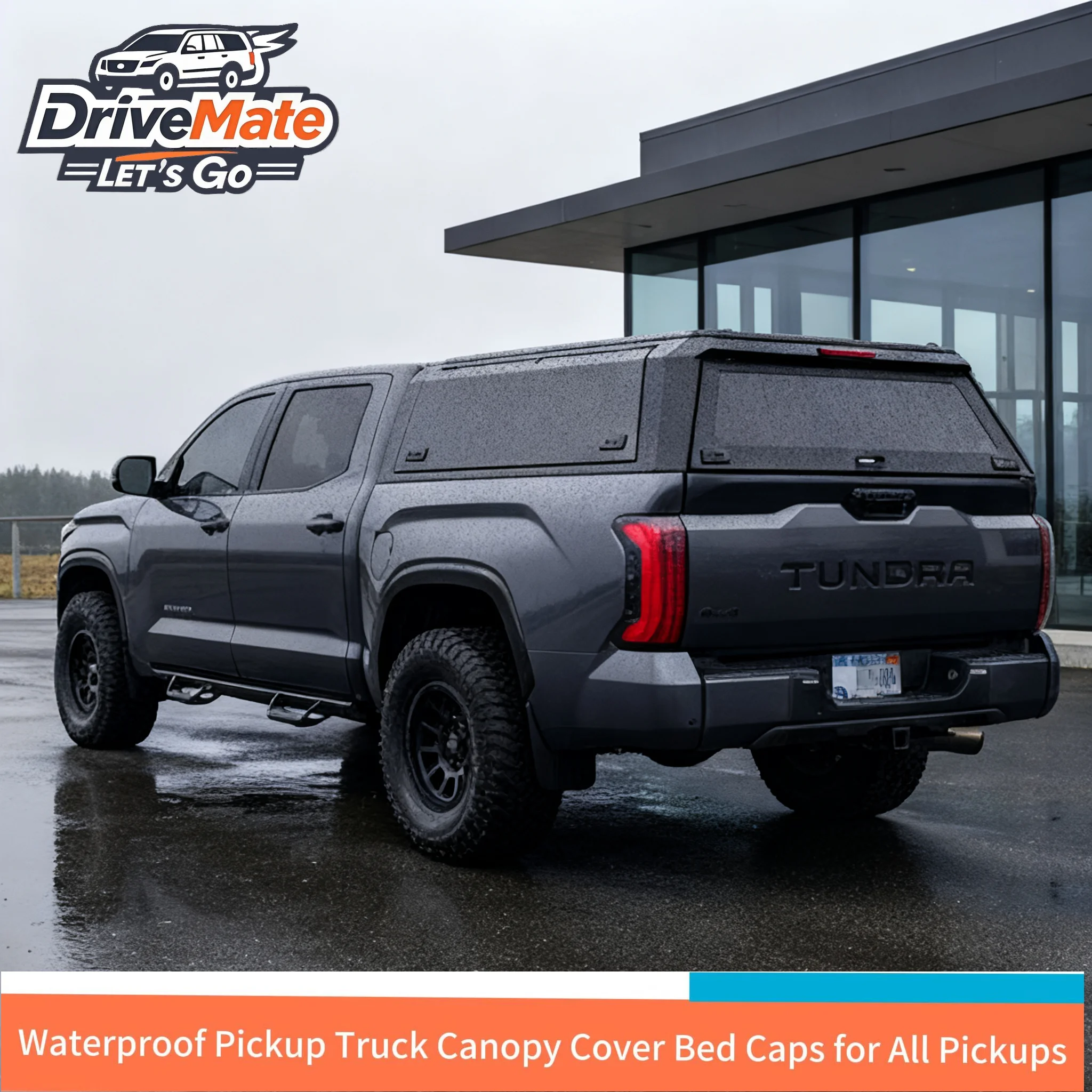 

Multi-functional Waterproof Aluminum Truck Topper Canopy Hard Camper Cover for Toyota TUNDER 5.5FT with Lockable Tailgate