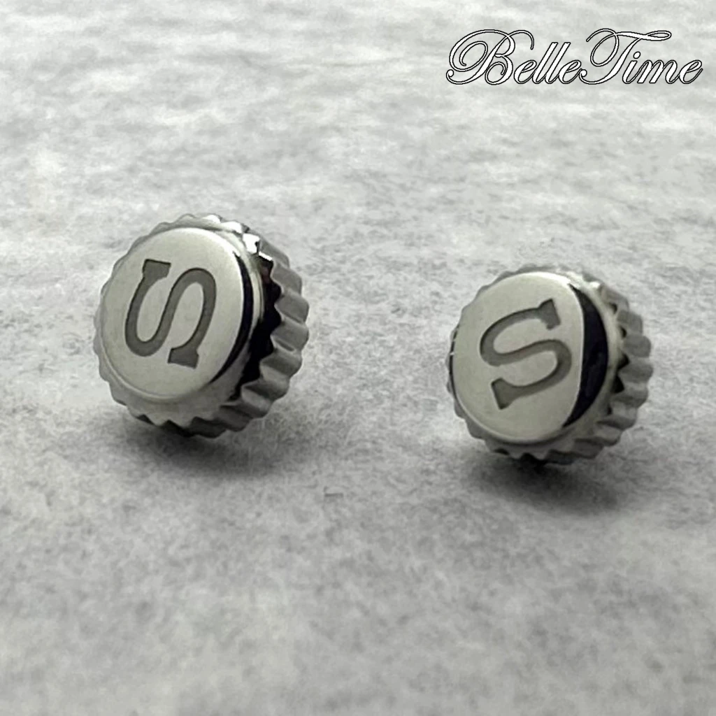 Silver High Quality Watch Parts Logo S Watch Crown Parts Replacement S Crown And Without S Crown For NH34 NH35 NH36 Movement image 6