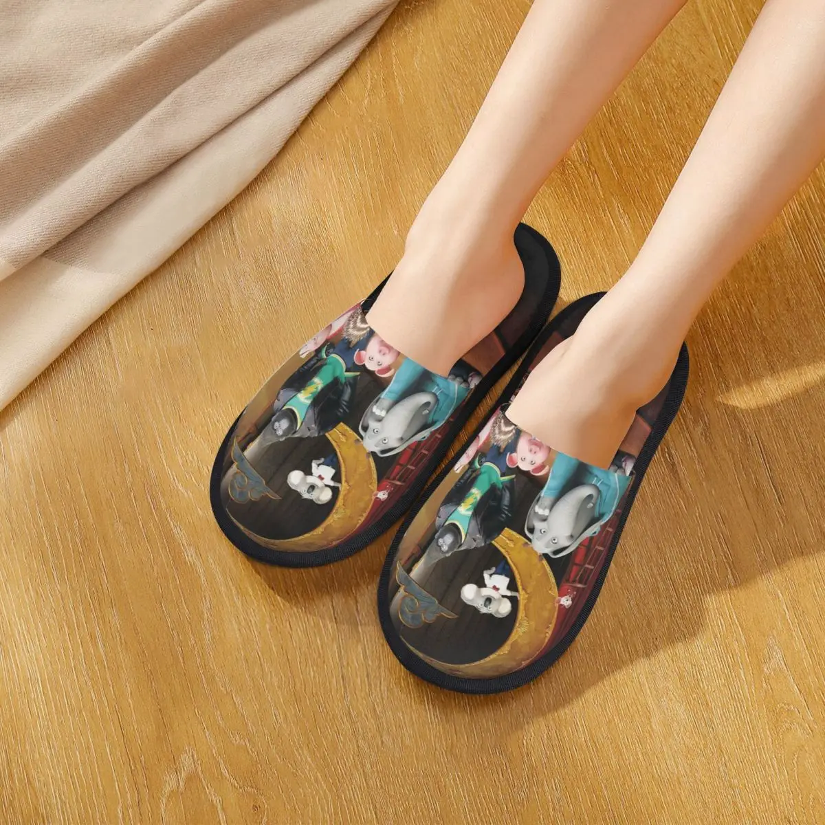 شباشب كرتونية من فيلم Sing 2 غير قابلة للانزلاق، شباشب من إسفنج الذاكرة الناعمة لغرفة المعيشة #5